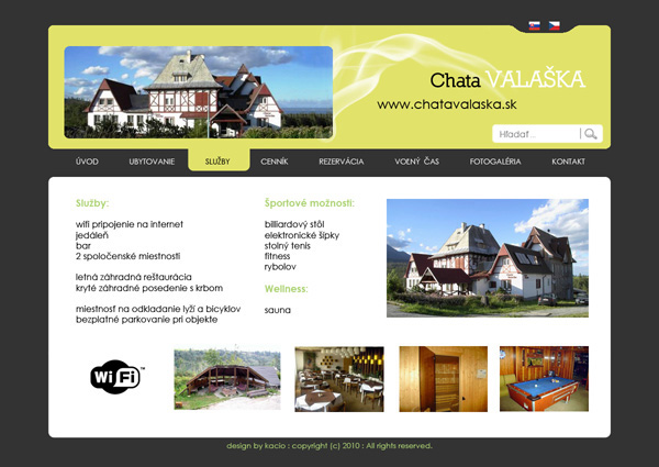 cottage Valaška - services